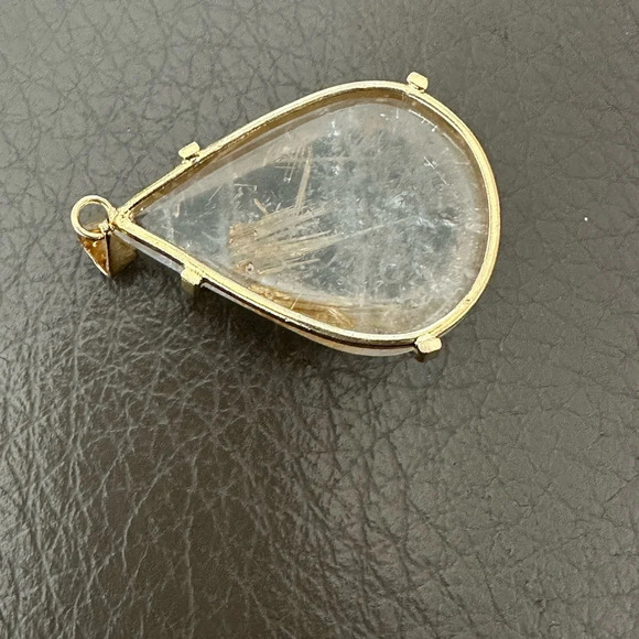 Lovely Quality Rhutilated Quartz Pendant - Picture 4 of 5